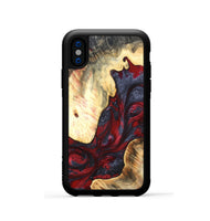 iPhone Xs Wood Phone Case - Dereck (Red, 820085)