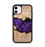 iPhone 11 Wood Phone Case - Stormy (Purple, 820107)