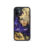 iPhone 12 mini Wood Phone Case - Louis (Purple, 820109)