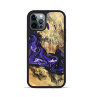 iPhone 12 Pro Wood Phone Case - Louis (Purple, 820109)
