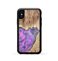 iPhone Xs Wood Phone Case - Carson (Purple, 820110)