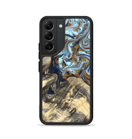 Galaxy S22 Wood Phone Case - Robb (Teal & Gold, 820120)