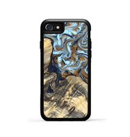 iPhone SE Wood Phone Case - Robb (Teal & Gold, 820120)