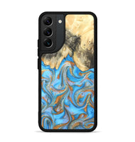 Galaxy S22 Plus Wood Phone Case - Cassidy (Teal & Gold, 820122)