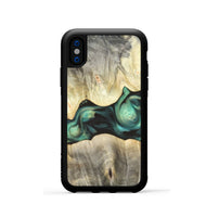 iPhone Xs Wood Phone Case - Vanessa (Green, 820142)