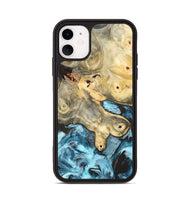 iPhone 11 Wood Phone Case - Syble (Blue, 820155)