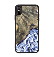 iPhone Xs Max Wood Phone Case - Darci (Blue, 820165)