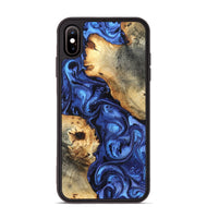 iPhone Xs Max Wood Phone Case - Ward (Blue, 820168)