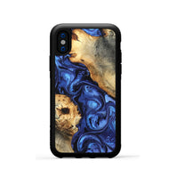 iPhone Xs Wood Phone Case - Ward (Blue, 820168)
