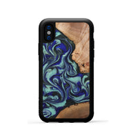 iPhone Xs Wood Phone Case - Kaci (Green, 820173)