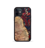 iPhone 12 mini Wood Phone Case - Latasha (Red, 820185)