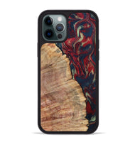 iPhone 12 Pro Max Wood Phone Case - Latasha (Red, 820185)