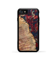 iPhone SE Wood Phone Case - Latasha (Red, 820185)