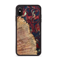 iPhone Xs Max Wood Phone Case - Latasha (Red, 820185)