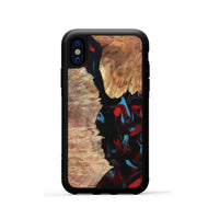 iPhone Xs Wood Phone Case - Velva (Red, 820188)