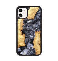 iPhone 11 Wood Phone Case - Nadia (Black & White, 820193)