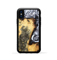 iPhone Xs Wood Phone Case - Kaye (Black & White, 820195)