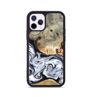 iPhone 11 Pro Wood Phone Case - Faye (Black & White, 820197)