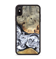 iPhone Xs Max Wood Phone Case - Faye (Black & White, 820197)