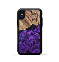 iPhone Xs Wood Phone Case - Sanford (Purple, 820209)