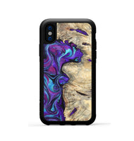 iPhone Xs Wood Phone Case - Felipe (Purple, 820210)