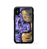 iPhone Xs Wood Phone Case - Saundra (Purple, 820211)
