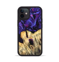 iPhone 12 Wood Phone Case - Eliel (Purple, 820212)