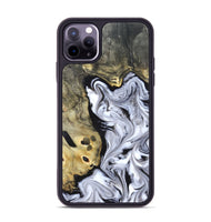 iPhone 11 Pro Max Wood Phone Case - Shirley (Black & White, 820215)