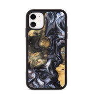 iPhone 11 Wood Phone Case - Solomon (Black & White, 820216)