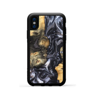 iPhone Xs Wood Phone Case - Solomon (Black & White, 820216)