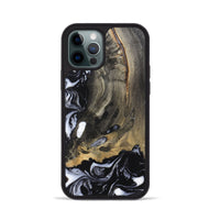 iPhone 12 Pro Wood Phone Case - Wynter (Black & White, 820217)