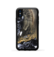 iPhone Xs Wood Phone Case - Wynter (Black & White, 820217)