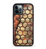 iPhone 12 Pro Max Wood Phone Case - Amber (Pattern, 820226)
