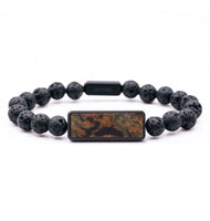 Lava Bead Wood Bracelet - Mildred (Wood Burl, 820301)