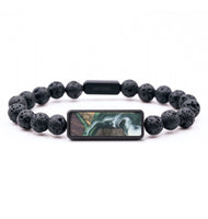 Lava Bead Wood Bracelet - Finnegan (Green, 820304)