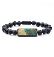 Lava Bead Wood Bracelet - Malaysia (Green, 820305)
