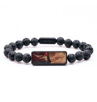 Lava Bead Wood Bracelet - Jaiden (Red, 820316)