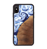 iPhone Xs Max Wood Phone Case - Navy (Blue, 820319)
