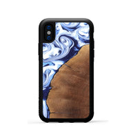 iPhone Xs Wood Phone Case - Navy (Blue, 820319)