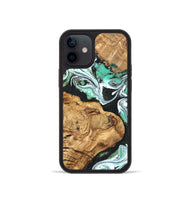 iPhone 12 mini Wood Phone Case - Newt (Green, 820330)