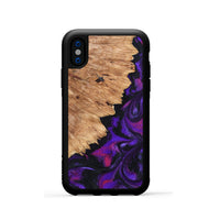 iPhone Xs Wood Phone Case - Alford (Purple, 820335)