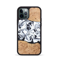 iPhone 12 Pro Wood Phone Case - Kaleena (Black & White, 820338)