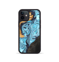 iPhone 12 mini Wood Phone Case - Althea (Blue, 820357)
