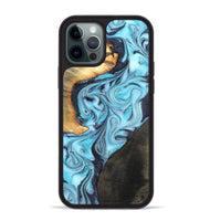 iPhone 12 Pro Max Wood Phone Case - Althea (Blue, 820357)