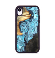 iPhone Xr Wood Phone Case - Althea (Blue, 820357)