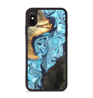 iPhone Xs Max Wood Phone Case - Althea (Blue, 820357)