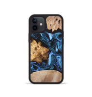 iPhone 12 mini Wood Phone Case - Amalia (Blue, 820358)