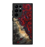 Galaxy S22 Ultra Wood Phone Case - Mozelle (Red, 820366)