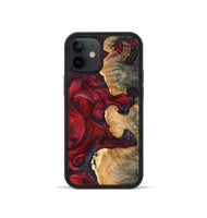 iPhone 12 mini Wood Phone Case - Cortney (Red, 820369)