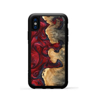 iPhone Xs Wood Phone Case - Cortney (Red, 820369)